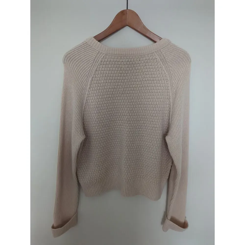 Club Monaco Mixed Stitch Shrunken Crewneck Sweater NWT